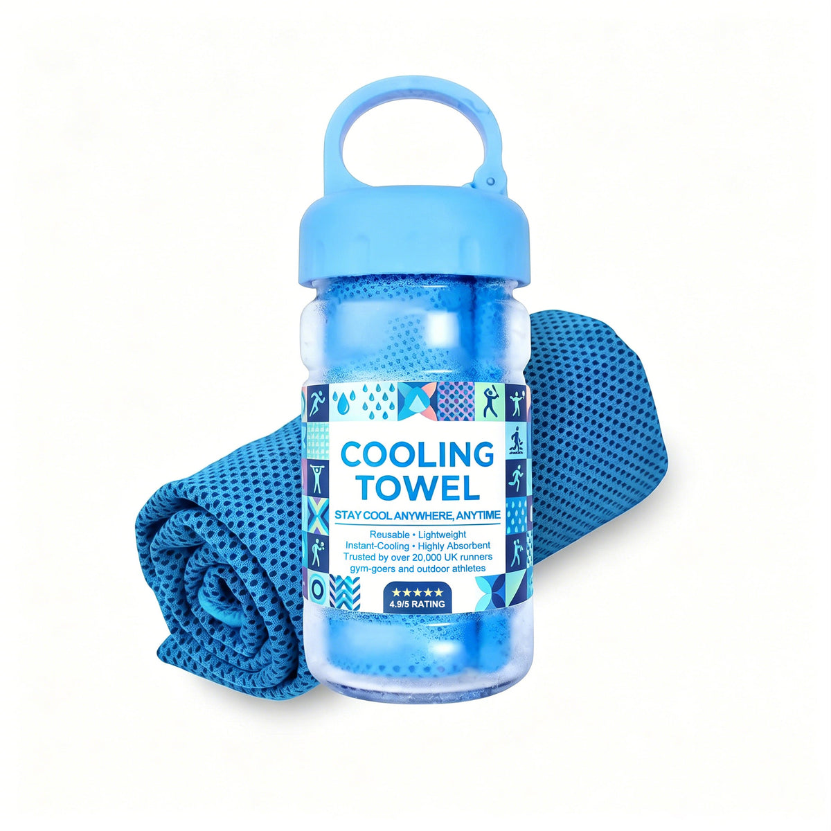 ⏰Last Day Buy 1 Get 1 Free❄💦Cold Sweat Towel You Can Use Anywhere, Anytime! Reusable Soft Absorbent Cooling Portable 2