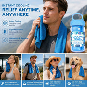⏰Last Day Buy 1 Get 1 Free❄💦Cold Sweat Towel You Can Use Anywhere, Anytime! Reusable Soft Absorbent Cooling Portable 2