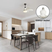 ⏰LAST DAY SALE ONLY $21.99 with Socket!!🎁🔥SmartBreez™ PRO 40W LED Ceiling Fan Light – 20.5” Ultra-Quiet with Remote 🎯 | E27 + FREE B22 Adapter 🔌 | For Bedroom 😴, Kitchen 👩‍🍳 & Garage 🛠️