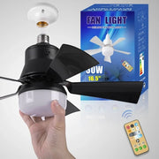 ⏰LAST DAY SALE ONLY $21.99 with Socket!!🎁🔥SmartBreez™ PRO 40W LED Ceiling Fan Light – 20.5” Ultra-Quiet with Remote 🎯 | E27 + FREE B22 Adapter 🔌 | For Bedroom 😴, Kitchen 👩‍🍳 & Garage 🛠️