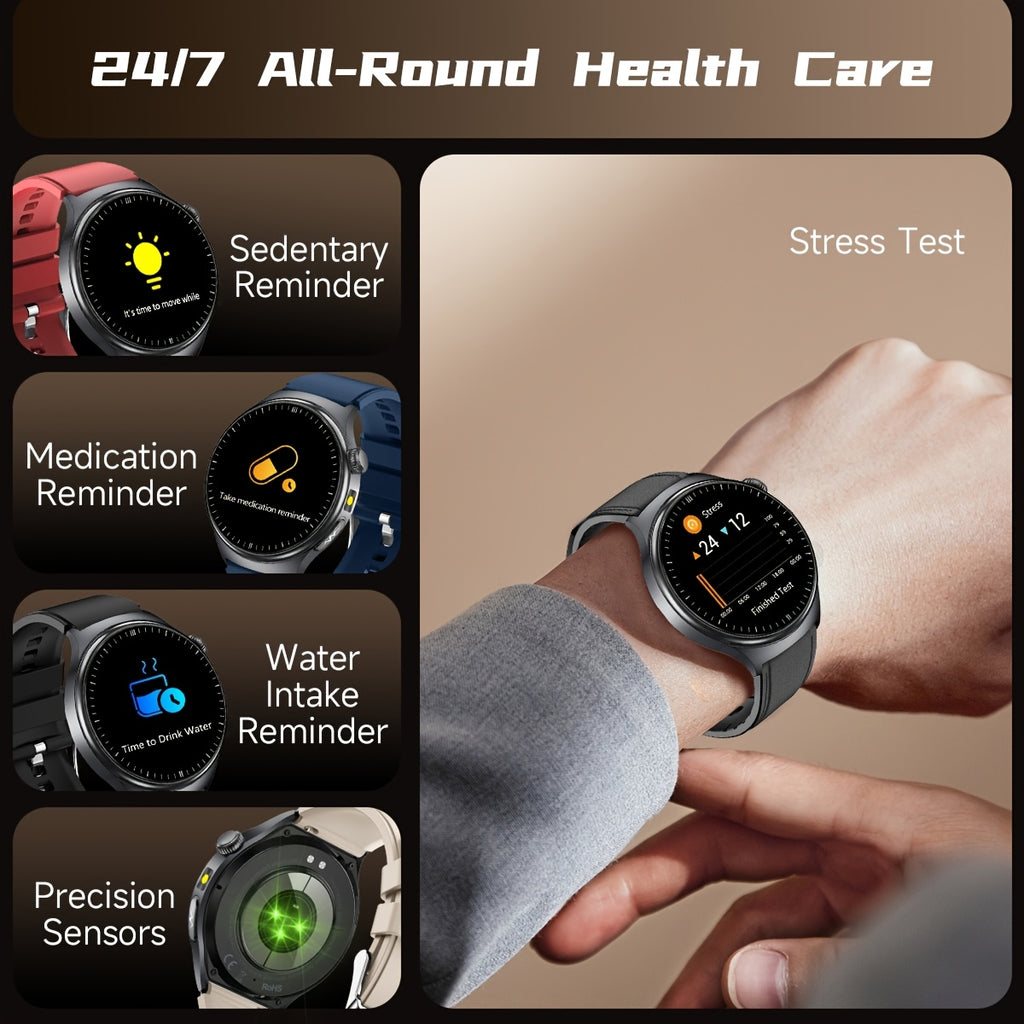 2026 New Healthy Sports Smart Watch, 5.3 Wireless Call | Multi-Sports Mode | Menstrual Period And Weather Forecast | Voice Assistant\u002F Emergency Help | Fitness Tracking | Remote Monitoring | Unisex | Suitable for Iphone And Android