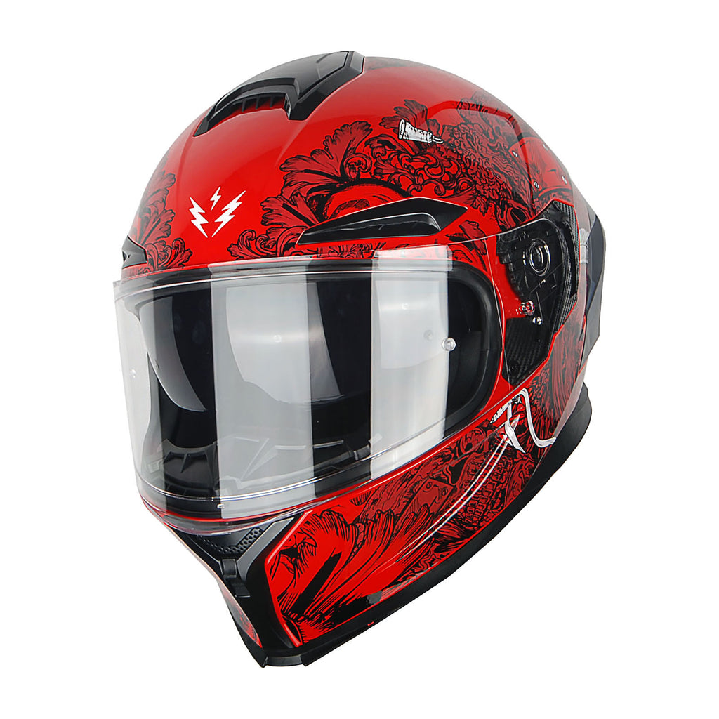 Motorcycle Full Face Helmet DOT Adults Street Bike Dual Visor Sun Inner Shield Anti Fog Pinlock Shield HJAH15
