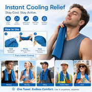 ⏰Last Day Buy 1 Get 1 Free❄💦Cold Sweat Towel You Can Use Anywhere, Anytime! Reusable Soft Absorbent Cooling Portable 2