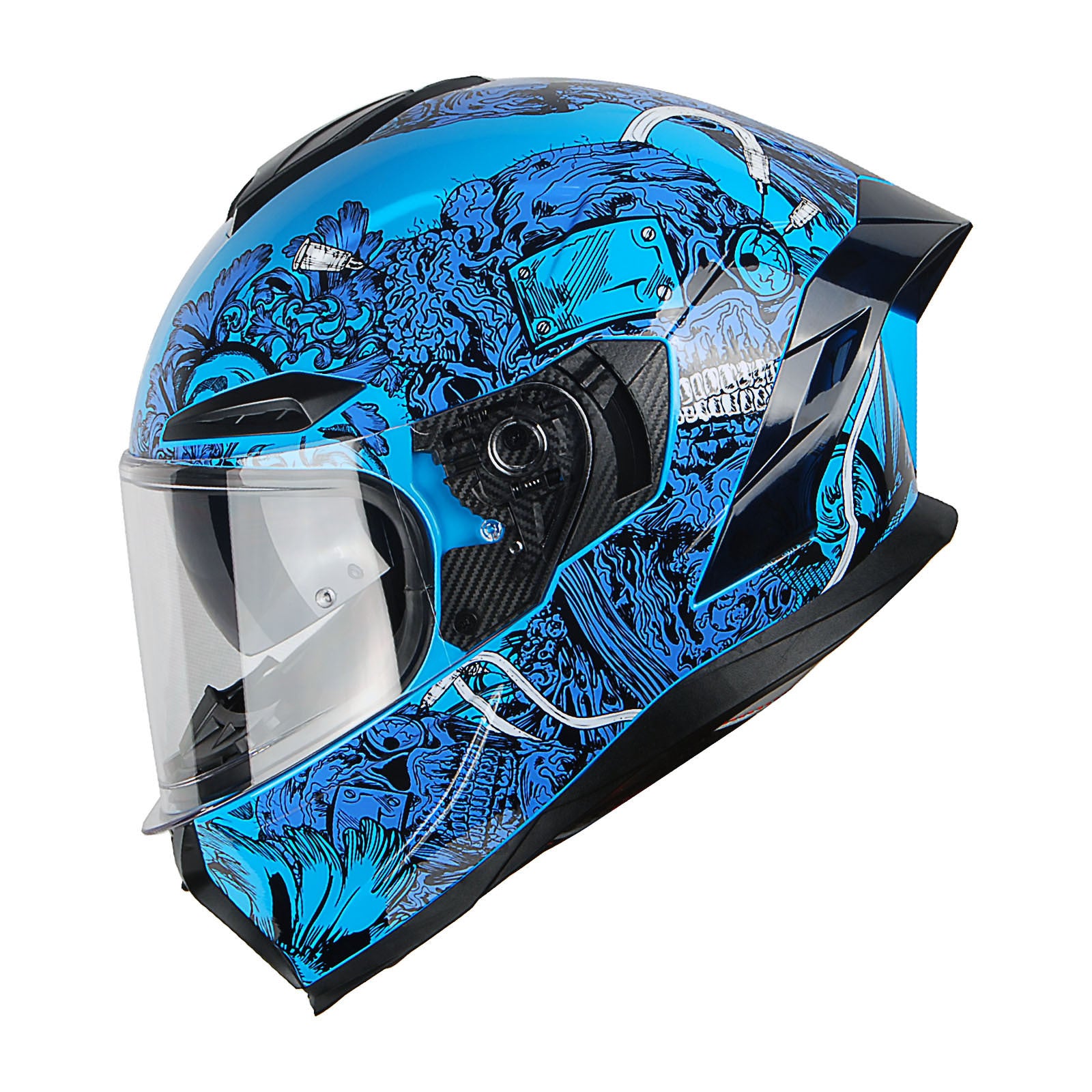 Motorcycle Full Face Helmet DOT Adults Street Bike Dual Visor Sun Inner Shield Anti Fog Pinlock Shield HJAH15