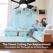 ⏰LAST DAY SALE ONLY $21.99 with Socket!!🎁🔥SmartBreez™ PRO 40W LED Ceiling Fan Light – 20.5” Ultra-Quiet with Remote 🎯 | E27 + FREE B22 Adapter 🔌 | For Bedroom 😴, Kitchen 👩‍🍳 & Garage 🛠️