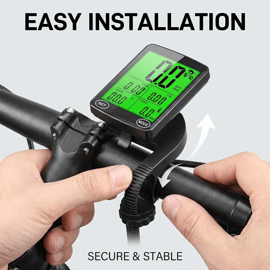 Intelligent Bicycle Computer Featuring Touch Control, 2.4-Inch LCD Display Speedometer for Bicycles, Versatile Cycle Computer Suitable for Road And Mountain Bikes, Odometer with Automatic Backlight, Ideal for Outdoor Cycling