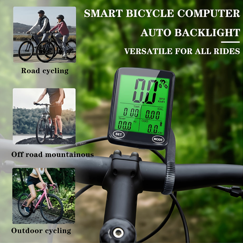 Intelligent Bicycle Computer Featuring Touch Control, 2.4-Inch LCD Display Speedometer for Bicycles, Versatile Cycle Computer Suitable for Road And Mountain Bikes, Odometer with Automatic Backlight, Ideal for Outdoor Cycling