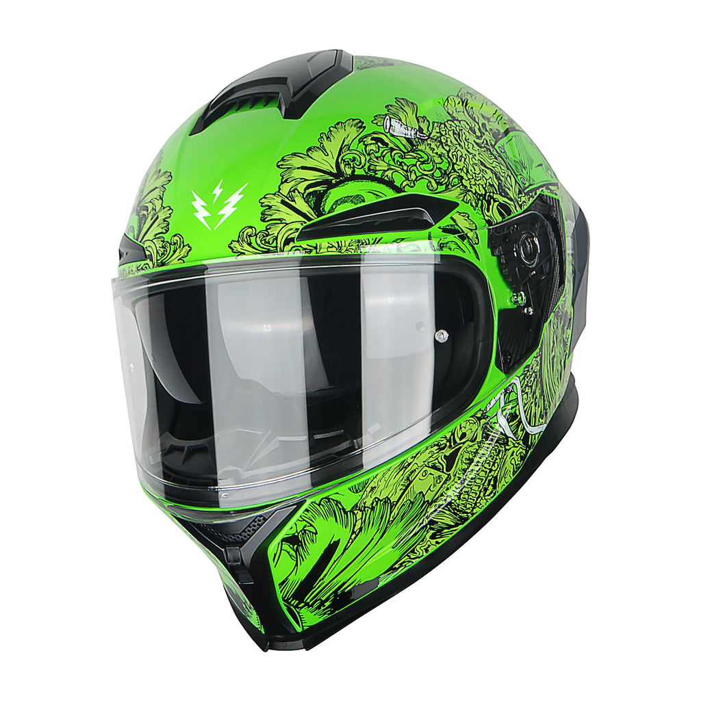 Motorcycle Full Face Helmet DOT Adults Street Bike Dual Visor Sun Inner Shield Anti Fog Pinlock Shield HJAH15