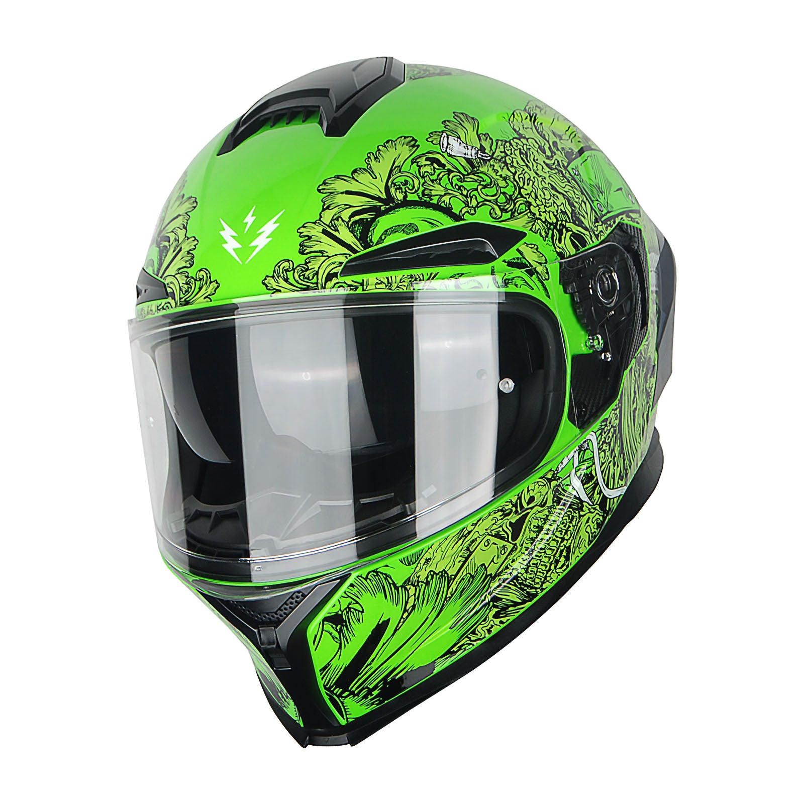 Motorcycle Full Face Helmet DOT Adults Street Bike Dual Visor Sun Inner Shield Anti Fog Pinlock Shield HJAH15