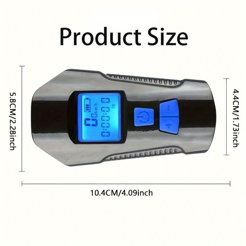 USB Rechargeable LED Bike Headlights Featuring a Speedometer And Odometer, Available in Multiple Colors, Made from ABS Material, Compatible with for All Mountain And Road Bikes, Perfect for Cycling Additions | Contemporary Bike Lights | ABS Design