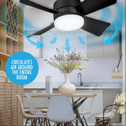 ⏰LAST DAY SALE ONLY $21.99 with Socket!!🎁🔥SmartBreez™ PRO 40W LED Ceiling Fan Light – 20.5” Ultra-Quiet with Remote 🎯 | E27 + FREE B22 Adapter 🔌 | For Bedroom 😴, Kitchen 👩‍🍳 & Garage 🛠️