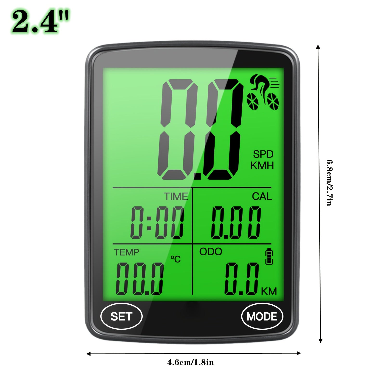 Intelligent Bicycle Computer Featuring Touch Control, 2.4-Inch LCD Display Speedometer for Bicycles, Versatile Cycle Computer Suitable for Road And Mountain Bikes, Odometer with Automatic Backlight, Ideal for Outdoor Cycling