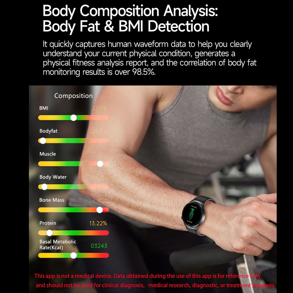 2026 New Healthy Sports Smart Watch, 5.3 Wireless Call | Multi-Sports Mode | Menstrual Period And Weather Forecast | Voice Assistant\u002F Emergency Help | Fitness Tracking | Remote Monitoring | Unisex | Suitable for Iphone And Android