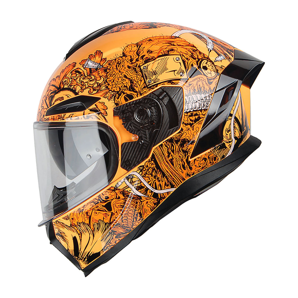 Motorcycle Full Face Helmet DOT Adults Street Bike Dual Visor Sun Inner Shield Anti Fog Pinlock Shield HJAH15