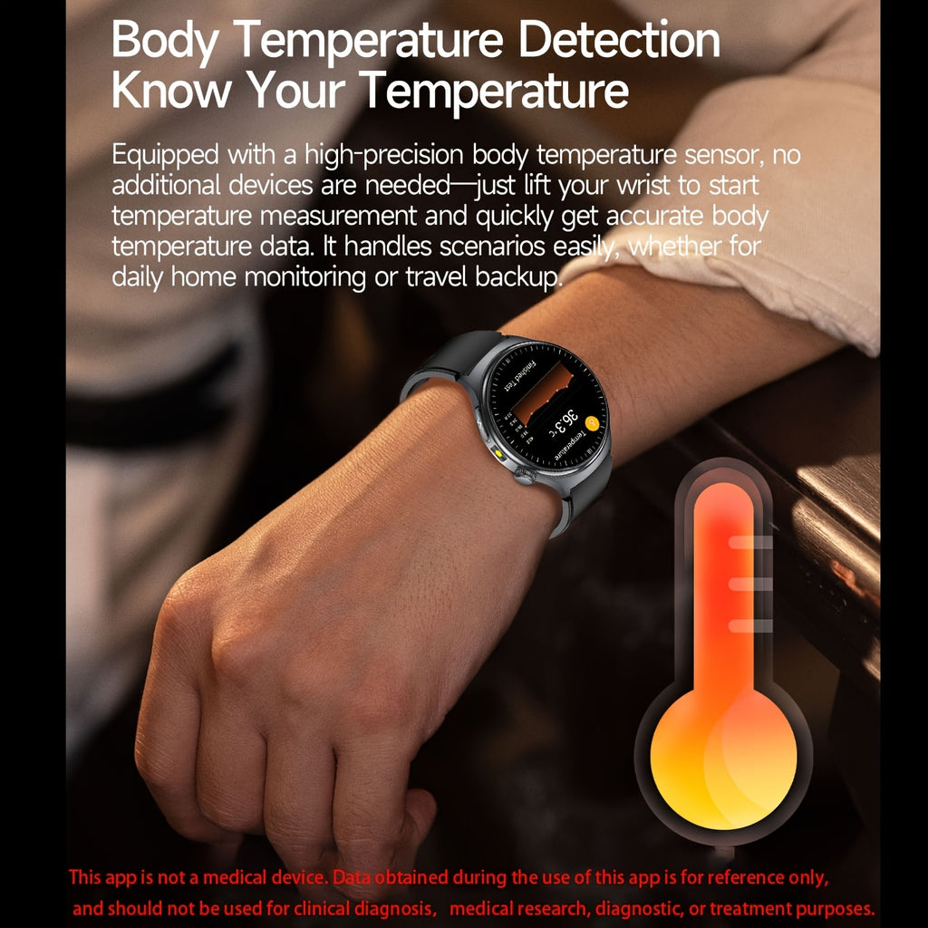 2026 New Healthy Sports Smart Watch, 5.3 Wireless Call | Multi-Sports Mode | Menstrual Period And Weather Forecast | Voice Assistant\u002F Emergency Help | Fitness Tracking | Remote Monitoring | Unisex | Suitable for Iphone And Android