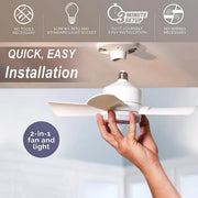 ⏰LAST DAY SALE ONLY $21.99 with Socket!!🎁🔥SmartBreez™ PRO 40W LED Ceiling Fan Light – 20.5” Ultra-Quiet with Remote 🎯 | E27 + FREE B22 Adapter 🔌 | For Bedroom 😴, Kitchen 👩‍🍳 & Garage 🛠️