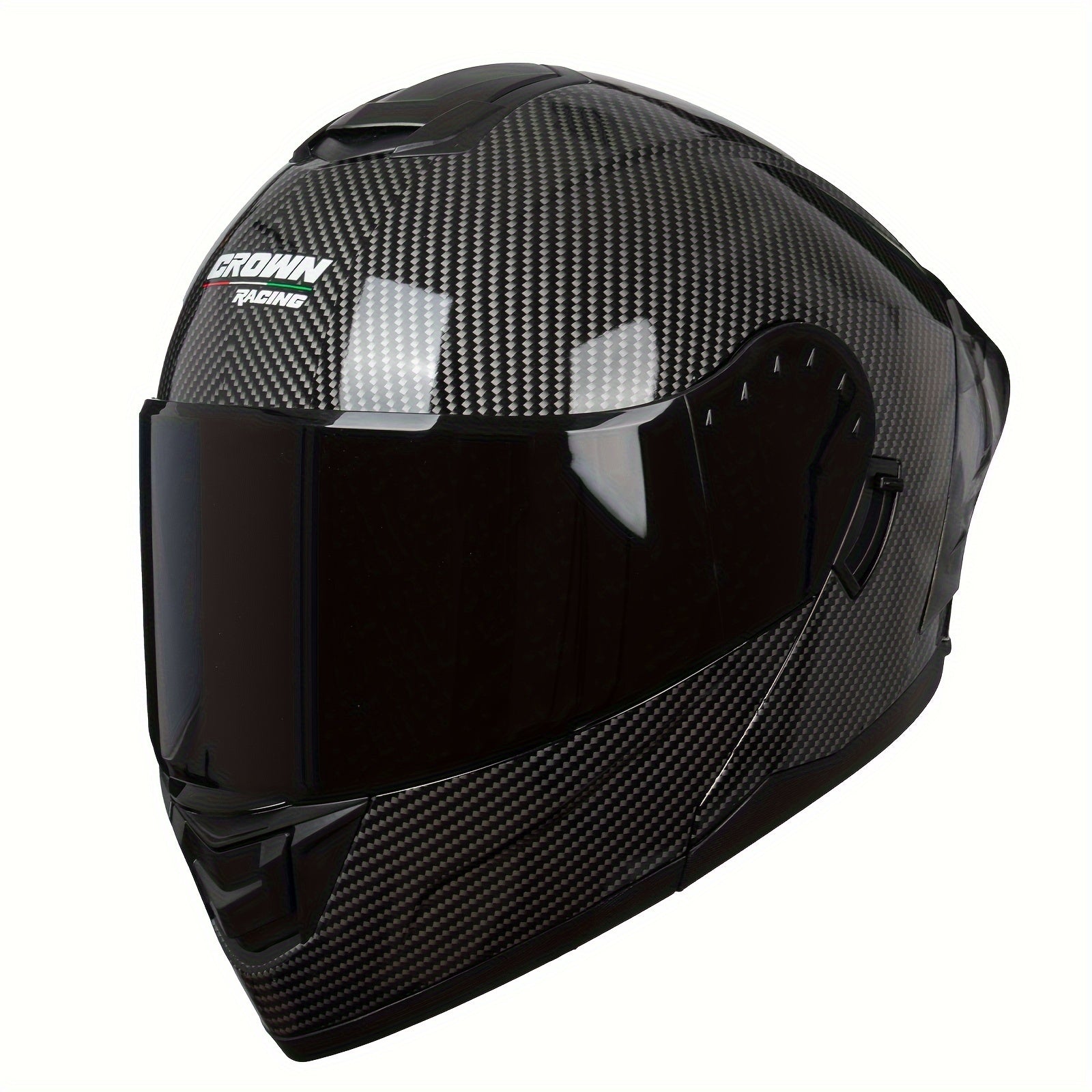 Modular Full-Face Motorcycle Helmet with a Flip-Up Feature And a Carbon Fiber Design