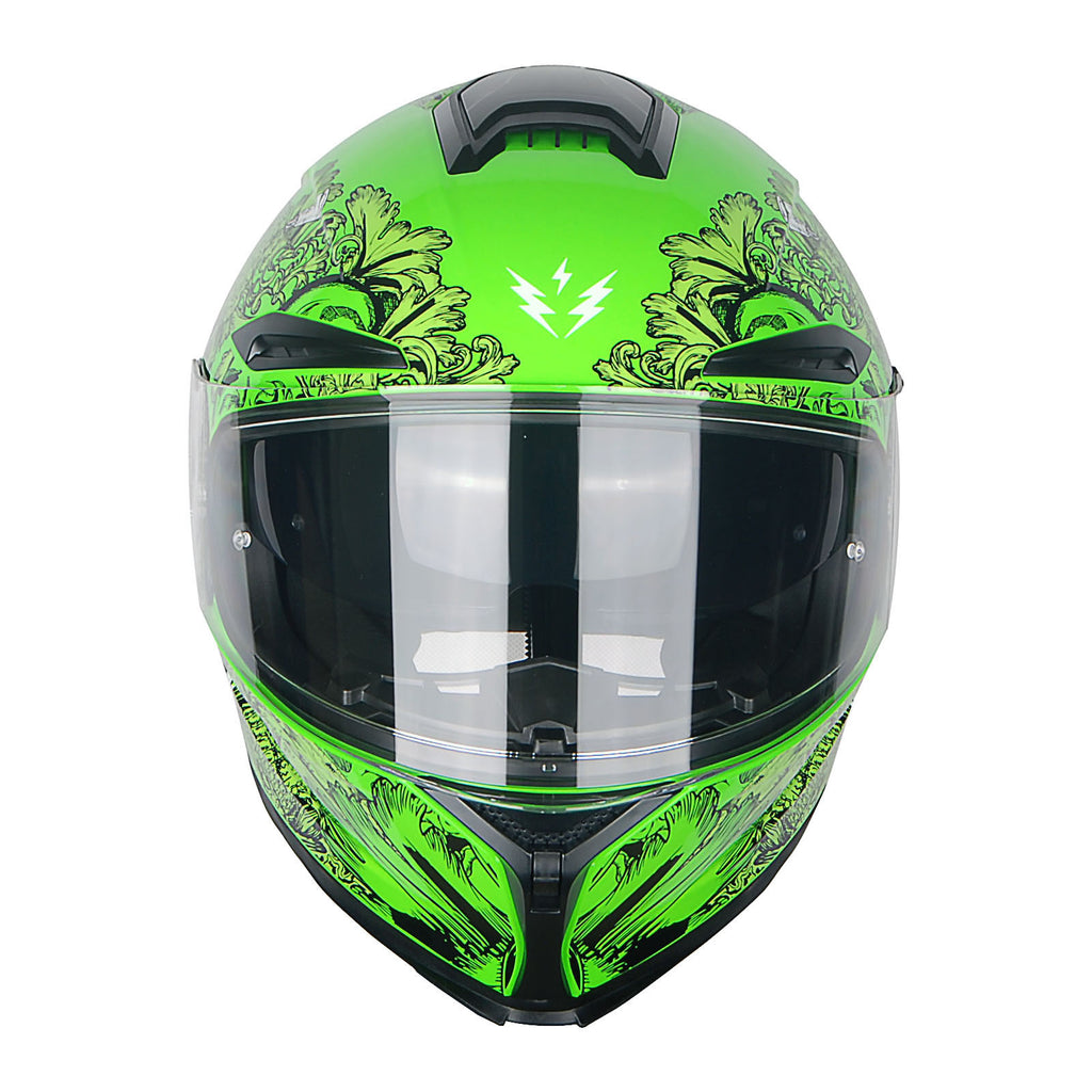Motorcycle Full Face Helmet DOT Adults Street Bike Dual Visor Sun Inner Shield Anti Fog Pinlock Shield HJAH15