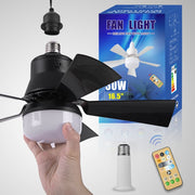 ⏰LAST DAY SALE ONLY $21.99 with Socket!!🎁🔥SmartBreez™ PRO 40W LED Ceiling Fan Light – 20.5” Ultra-Quiet with Remote 🎯 | E27 + FREE B22 Adapter 🔌 | For Bedroom 😴, Kitchen 👩‍🍳 & Garage 🛠️