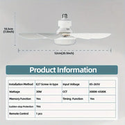 ⏰LAST DAY SALE ONLY $21.99 with Socket!!🎁🔥SmartBreez™ PRO 40W LED Ceiling Fan Light – 20.5” Ultra-Quiet with Remote 🎯 | E27 + FREE B22 Adapter 🔌 | For Bedroom 😴, Kitchen 👩‍🍳 & Garage 🛠️