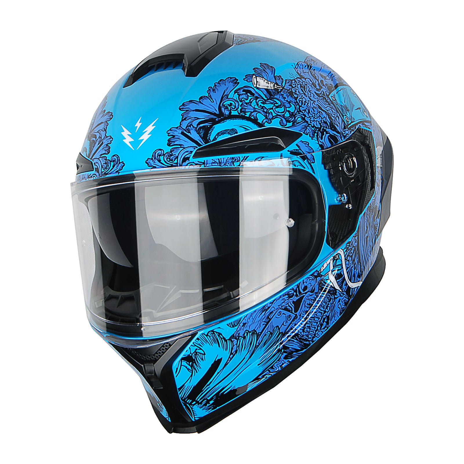 Motorcycle Full Face Helmet DOT Adults Street Bike Dual Visor Sun Inner Shield Anti Fog Pinlock Shield HJAH15