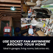 ⏰LAST DAY SALE ONLY $21.99 with Socket!!🎁🔥SmartBreez™ PRO 40W LED Ceiling Fan Light – 20.5” Ultra-Quiet with Remote 🎯 | E27 + FREE B22 Adapter 🔌 | For Bedroom 😴, Kitchen 👩‍🍳 & Garage 🛠️