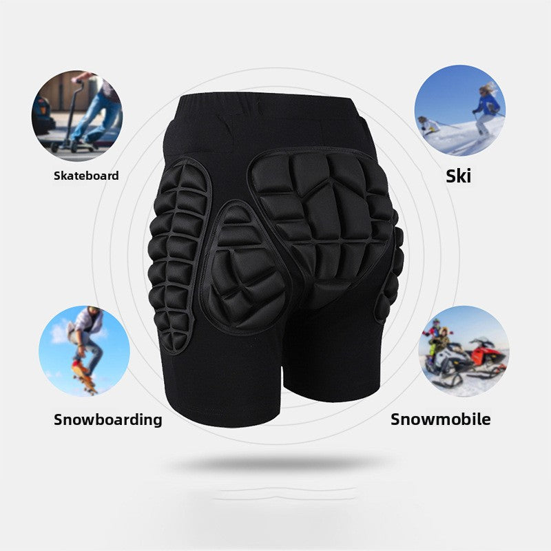 Men's Tight Protective Leggings, Thickened Padded Pants, for Outdoor Cycling Roller Skating Skiing, Fall Protection, 1pc