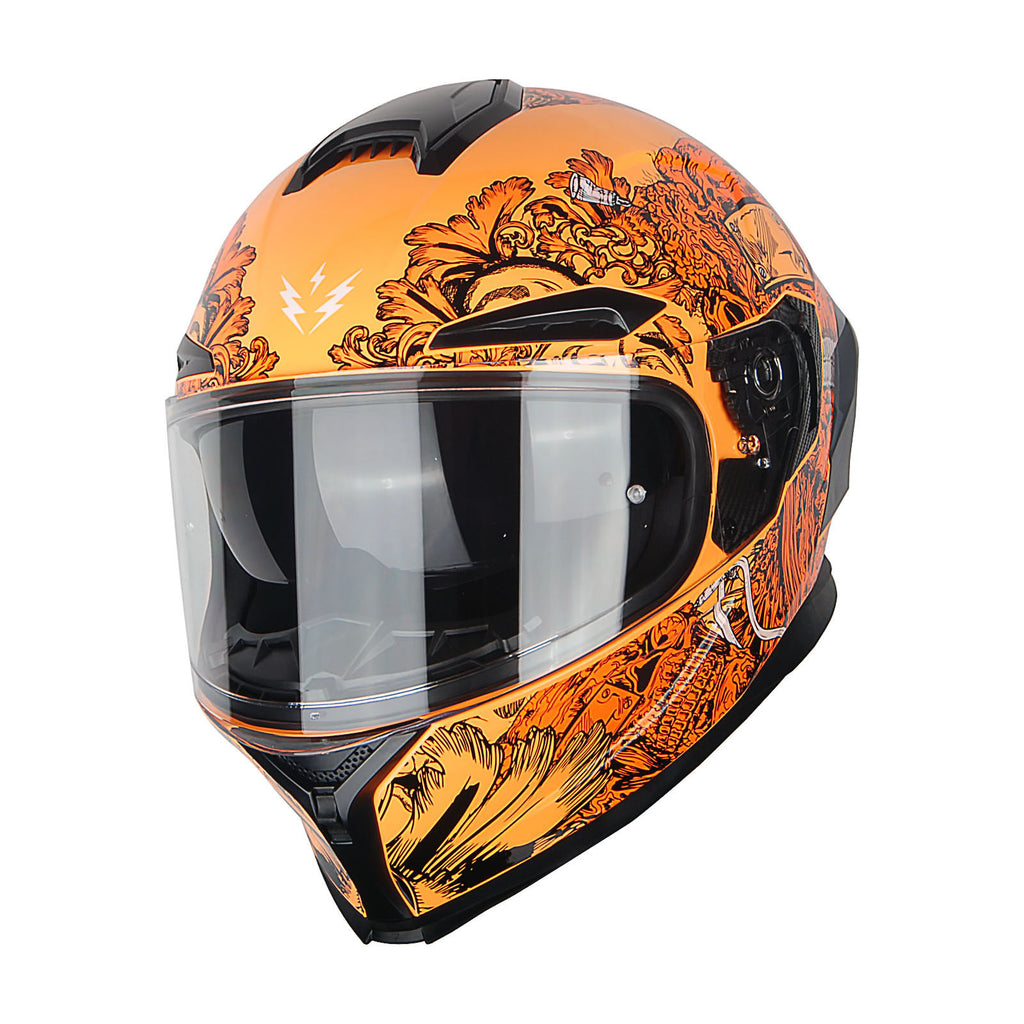 Motorcycle Full Face Helmet DOT Adults Street Bike Dual Visor Sun Inner Shield Anti Fog Pinlock Shield HJAH15