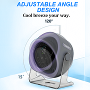 🌬️LAST DAY SALE ONLY $19.99!!🏆100-Speed Oscillating Fan – USB Rechargeable with LED Display, 120° Tilt & Quiet Operation | Up to 24H Runtime 🌿 Ideal for Heatwaves, Home, Office & Camping