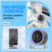🌬️LAST DAY SALE ONLY $19.99!!🏆100-Speed Oscillating Fan – USB Rechargeable with LED Display, 120° Tilt & Quiet Operation | Up to 24H Runtime 🌿 Ideal for Heatwaves, Home, Office & Camping